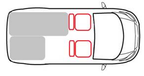 Hinteres Bettteil geklappt